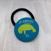 手描きヘアゴム「マナティー」