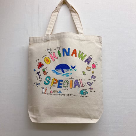 手描きトートバッグ（中）OKINAWA SPECIAL