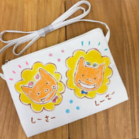手描きミニサコッシュ〜しーさーしーさー〜