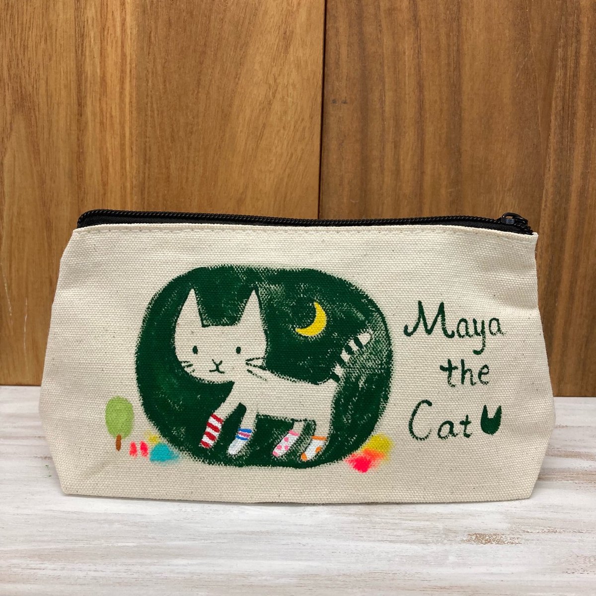 ペンケースポーチ〜Maya the Cat〜 | きみどりのとりスタジオ