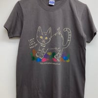 手描きTシャツ〜I AM A CAT I AM A WILD CAT 〜(110/120/140/160/S/M/L)