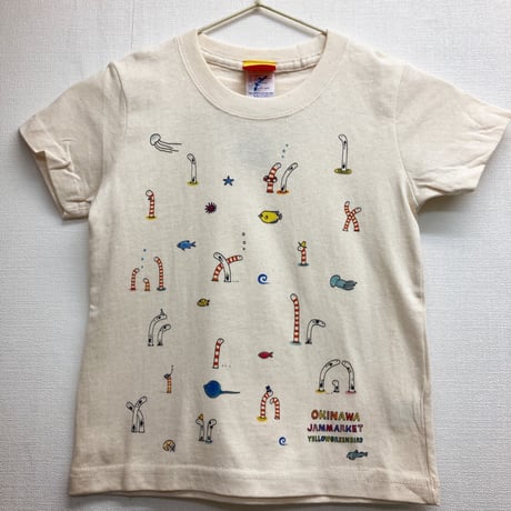 プリントTシャツ(90/100/110/120cm)チンアナゴ&ニシキアナゴ