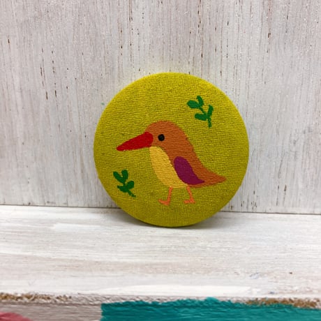 【リュウキュウアカショウビン】ビーズ刺繍ブローチバッグチャーム リュウキュウアカショウビン】ビーズ刺繍ブローチバッグチャーム