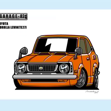 NC-426レビンTE27/AE86限定版画 直筆サイン額装済●作家平右ヱ門