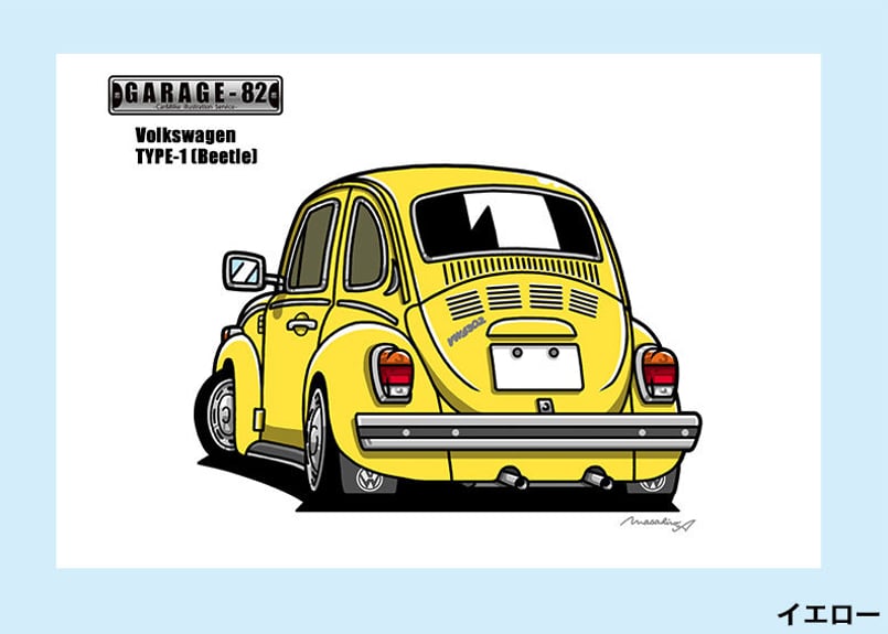 Volkswagen - GC-770ワーゲンビートル限定版画 直筆サイン額装●作家 平右ヱ門 Volkswagen - GC-770ワーゲンビートル限定版画サイン有額装済