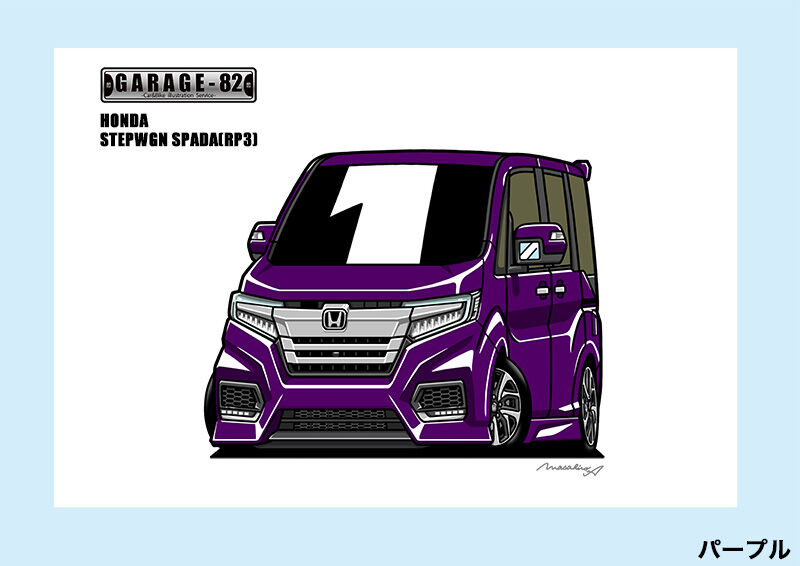 STEPWGNスパーダ RP3 前期 カラーサンプルミニカー パープル デザイン