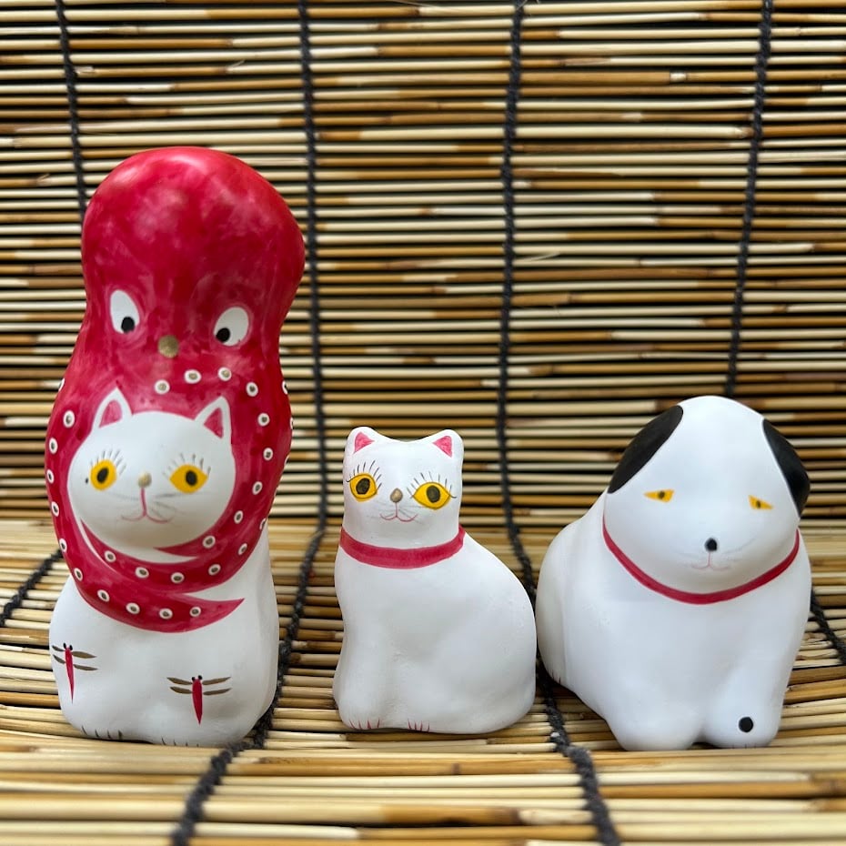 相良人形】猫に蛸 別注とんぼ24 & 仔猫 & 座り狆17 (240716-2 相良人形】猫に蛸 別注とんぼ24 & 仔猫 & 座り狆17 (240716-2