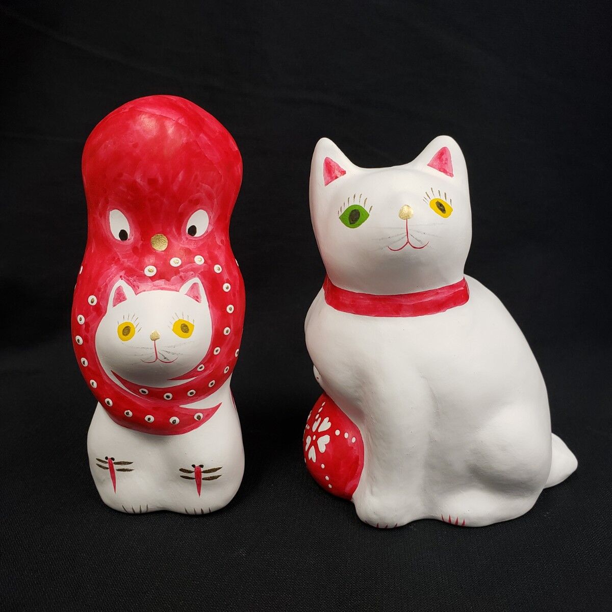 猫に蛸 とんぼ14& 猫に毬(大) 相良人形 猫に蛸 とんぼ14& 猫に毬(大) 相良人形