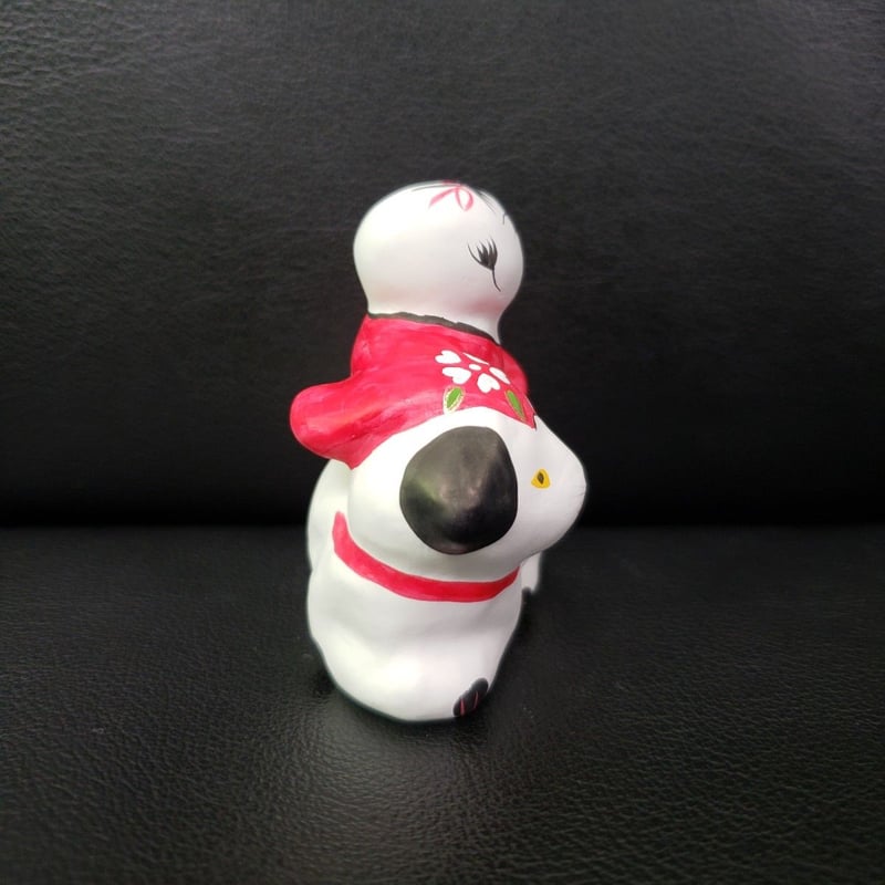 中湯川人形　犬　4点 中湯川人形 犬 4点