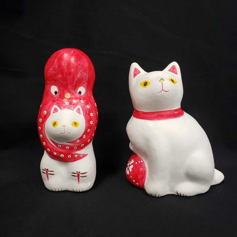 猫に蛸 とんぼ13＆ 猫に毬(大) 相良人形 | いいべっす山形