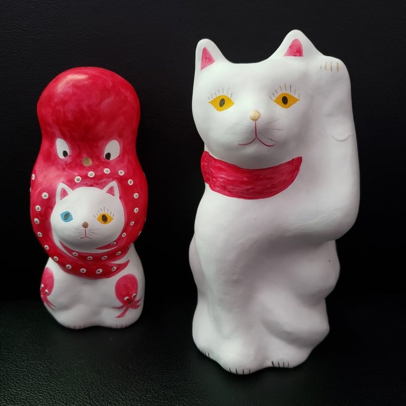 新品 相良人形 猫に蛸 白猫 相良人形 猫に蛸｜株式会社キタンクラブ