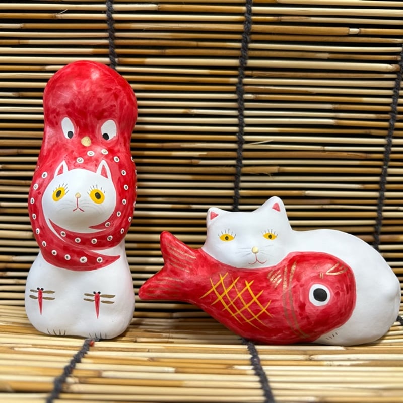 猫に蛸 とんぼ22 ＆ 猫に鯛 相良人形 240709-3 | いいべっす山形