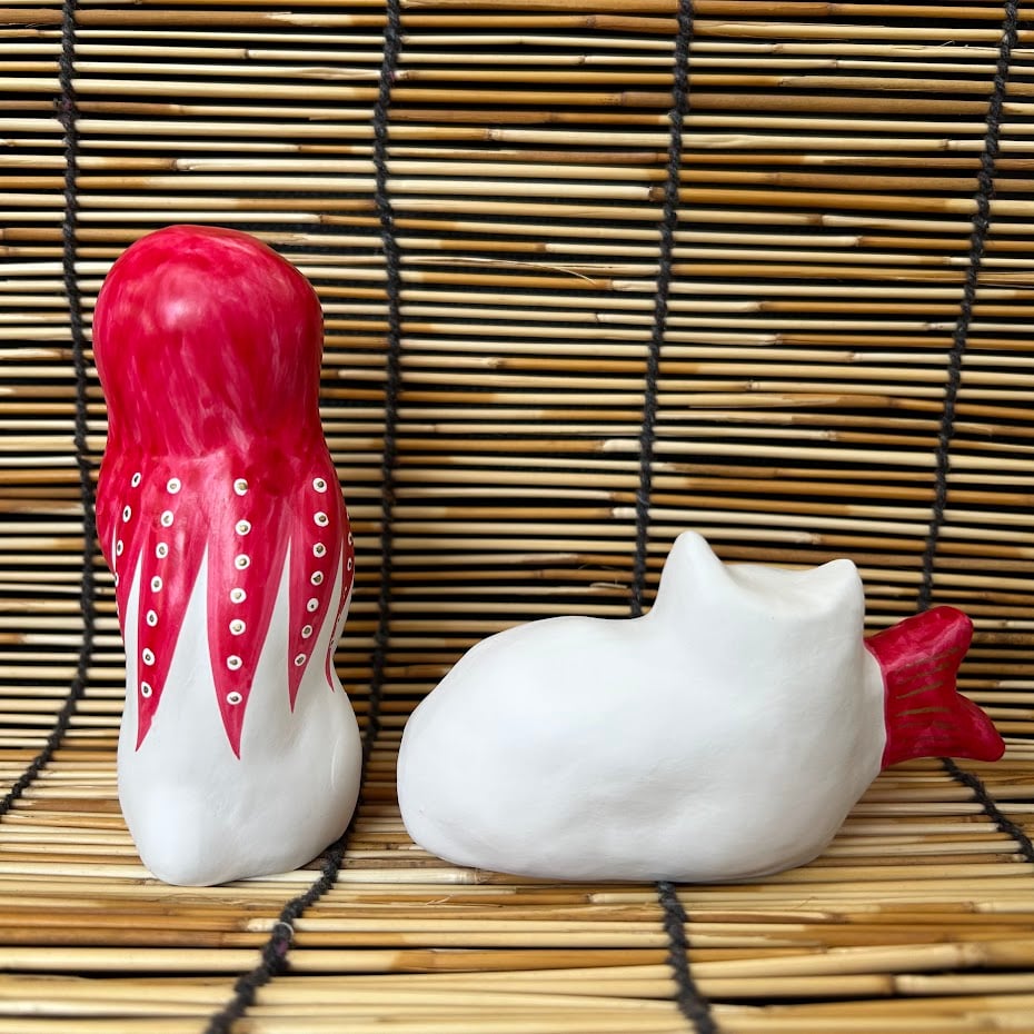 相良人形】猫に蛸とんぼ29 ＆ 猫に鯛 (240806-3) | いいべっす山形