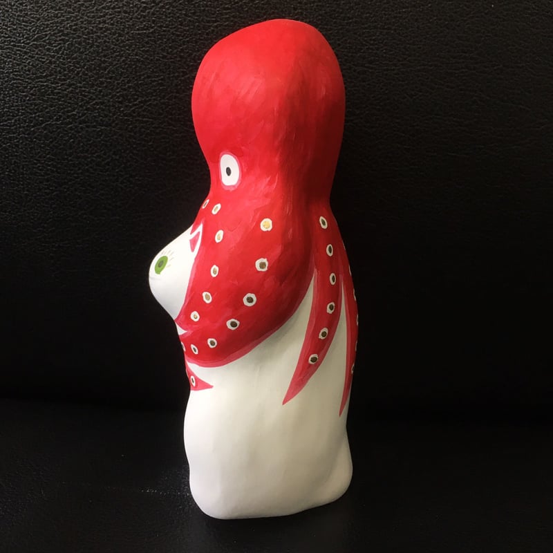 猫に蛸 相良人形 土人形 郷土玩具 縁起物 民芸 相良人形「猫に蛸」お取り寄せなら上杉城史苑ネットショップへ