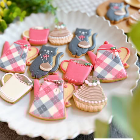 秋チェッククッキー（栗×猫）動画レッスン