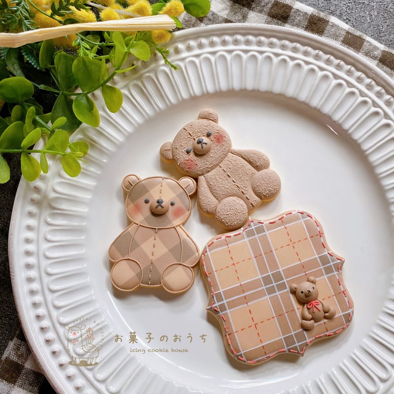 デジタル】チェック模様アイシングクッキー☆パーフェクト動画レッスン