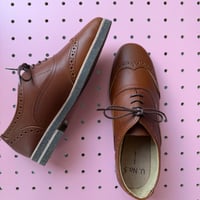 K14-1904-2504 /wing tip shoes / 3 brown