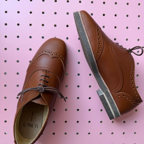 K14-1904-2504 /wing tip shoes / 3 brown