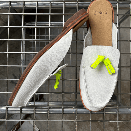 14-3-18 / TASSEL MULE / EC WHITE x NEON YELLOW