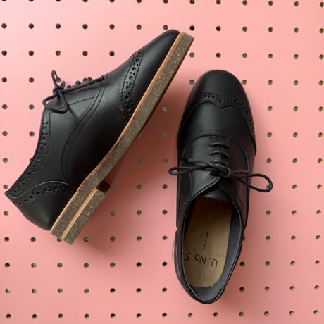 K13-1904-2504 /wing tip shoes / 5 black