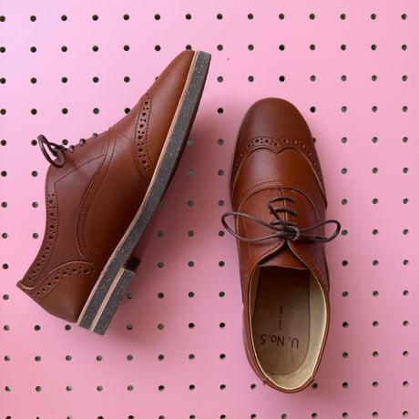 K16-1904-2504 /wing tip shoes / 3 brown