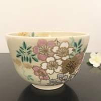 京焼　抹茶碗　藤桜　香菊