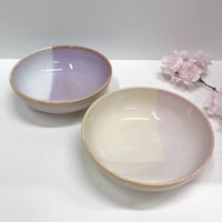 萩焼  Shikishi  ボウルMペア　木箱入　椿秀窯