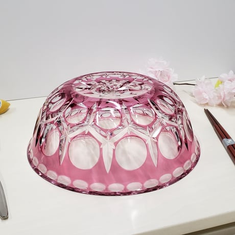 HOYA  クリスタル切子　菓子鉢　一品作