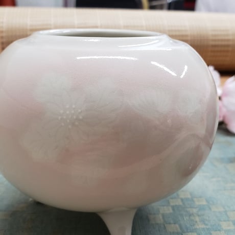 京焼　新開琢也氏作　菊ぼかし　香炉     一品作