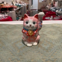 九谷焼 招き猫 まねき猫 花紫 花むらさき | つちや陶器店 九谷焼 招き猫 まねき猫 花紫 花むらさき | つちや陶器店