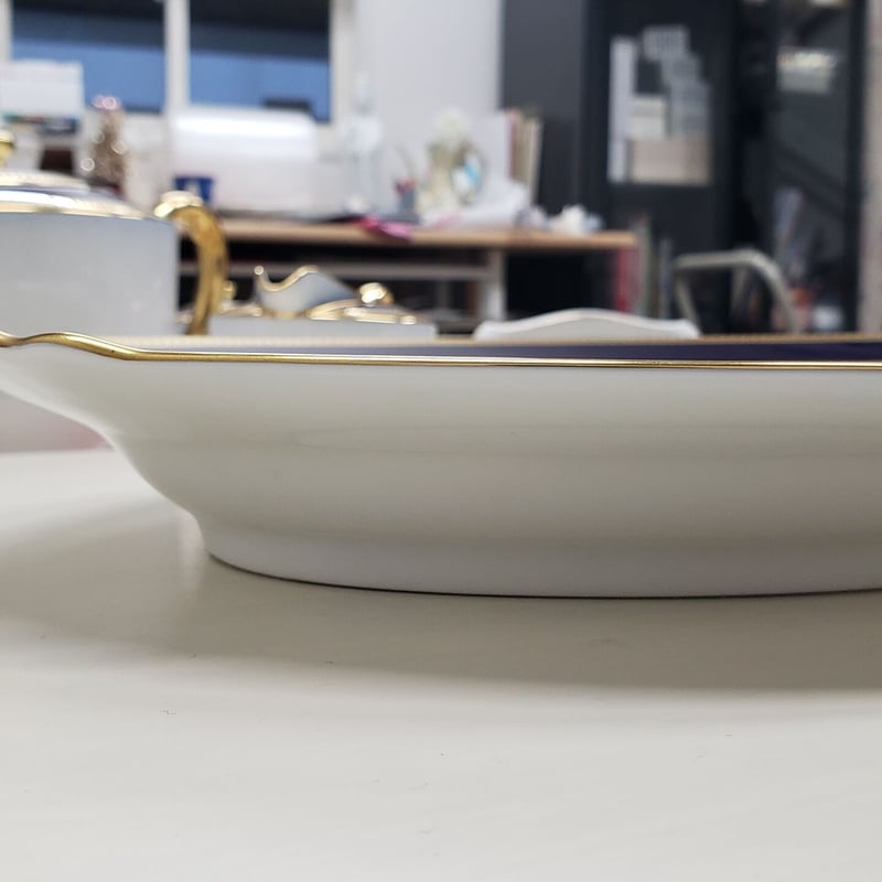 大倉陶園瑠璃片葉金蝕シリーズプラター