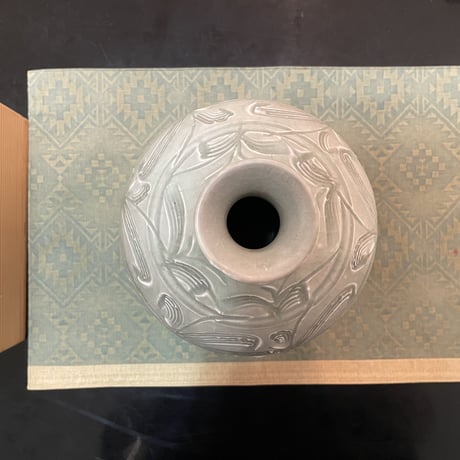 清水焼　花瓶　宇野徹　作品　一品作