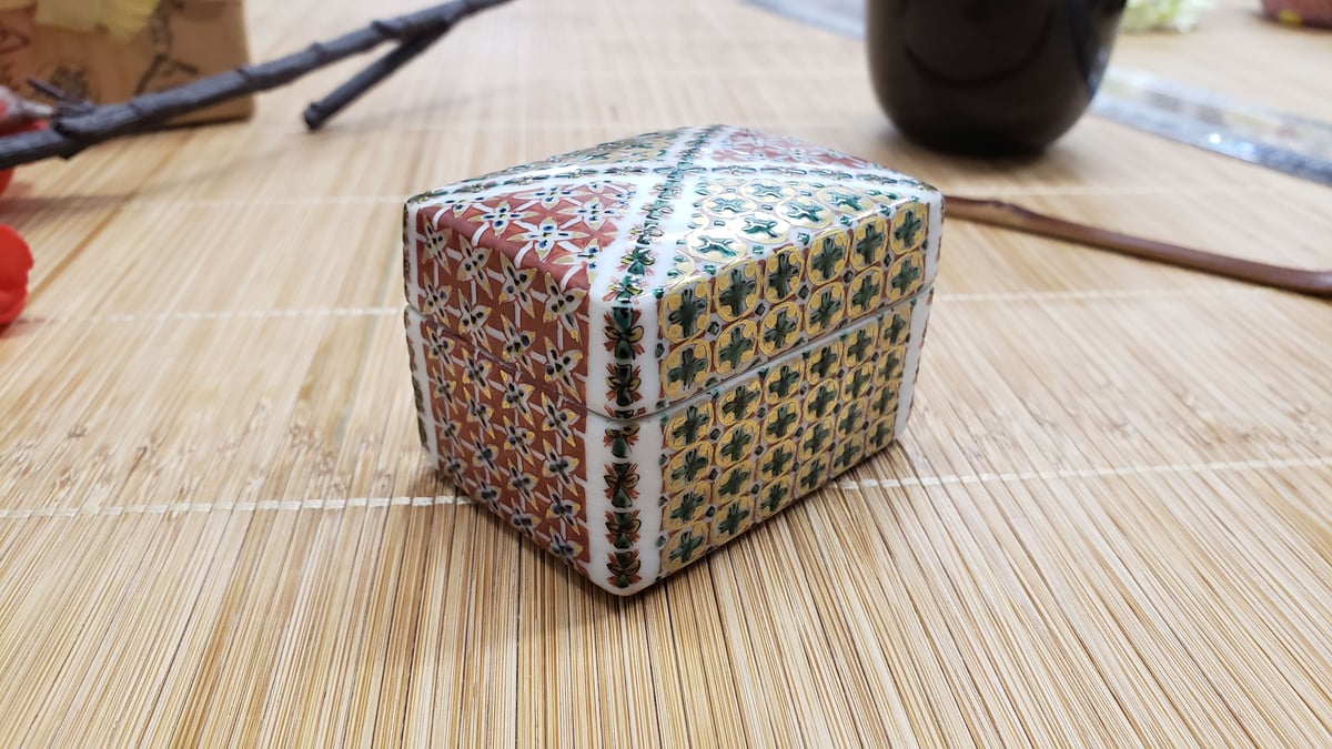 九谷焼 河上龍三氏作 香合 一品作 | つちや陶器店
