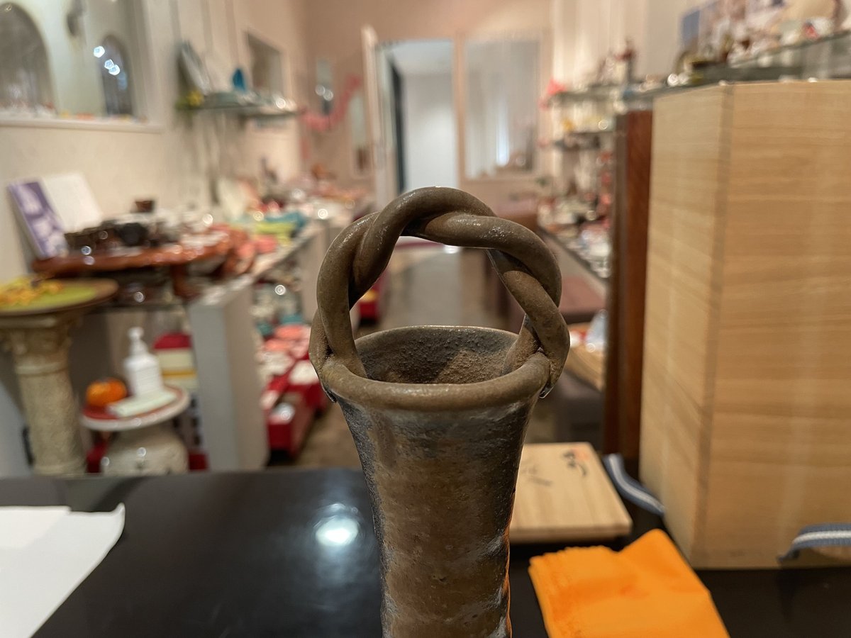 備前焼 徳利黄ゴマ花瓶 花入 鈴木勝詞　共箱 備前焼 徳利黄ゴマ花瓶 花入 鈴木勝詞共箱