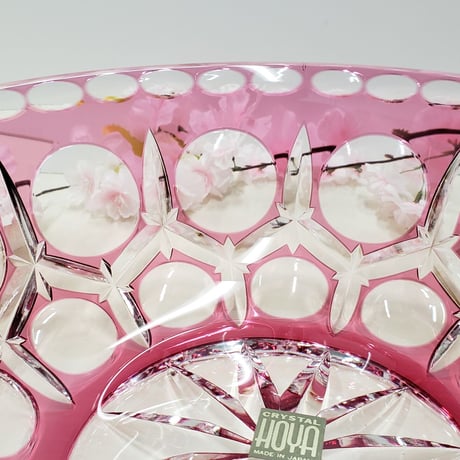 HOYA  クリスタル切子　菓子鉢　一品作