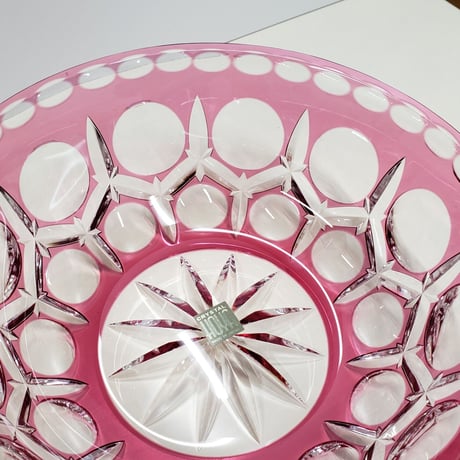 HOYA  クリスタル切子　菓子鉢　一品作