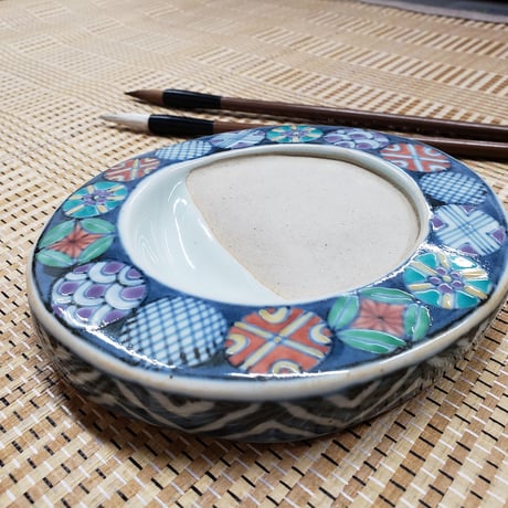 有田焼　佐藤走波氏(六代)作　陶硯（すずり）　一品作