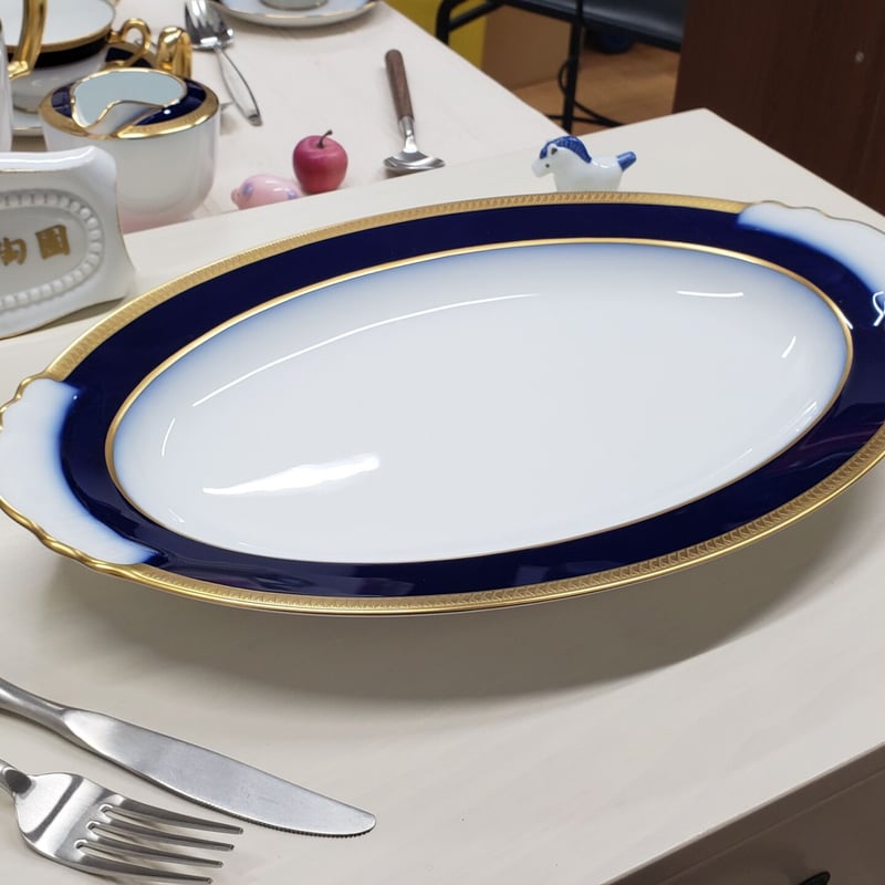 大倉陶園大皿瑠璃プラター 大倉陶園大皿瑠璃プラター