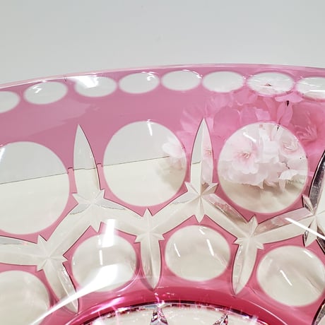 HOYA  クリスタル切子　菓子鉢　一品作