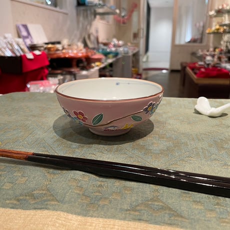 清水焼　香菊窯　昇峰　おしどり　飯碗