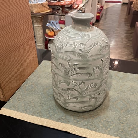 清水焼　花瓶　宇野徹　作品　一品作