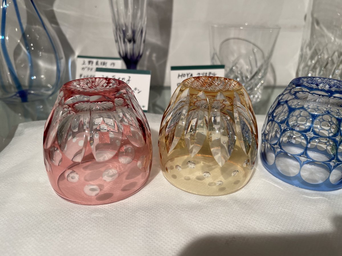 江戸切子　カガミクリスタル　冷酒杯　「紫陽花」「向日葵」 鍋谷聡作　伝統工芸品 Amazon.co.jp: カガミクリスタル(Kagami) 冷酒杯 紫陽花 青 80cc