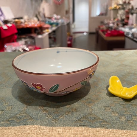 清水焼　香菊窯　昇峰　おしどり　飯碗