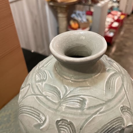清水焼　花瓶　宇野徹　作品　一品作