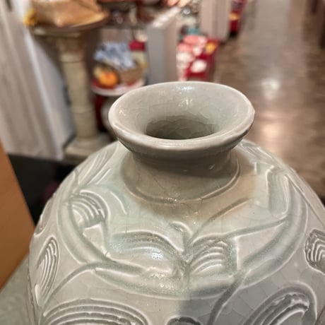清水焼　花瓶　宇野徹　作品　一品作