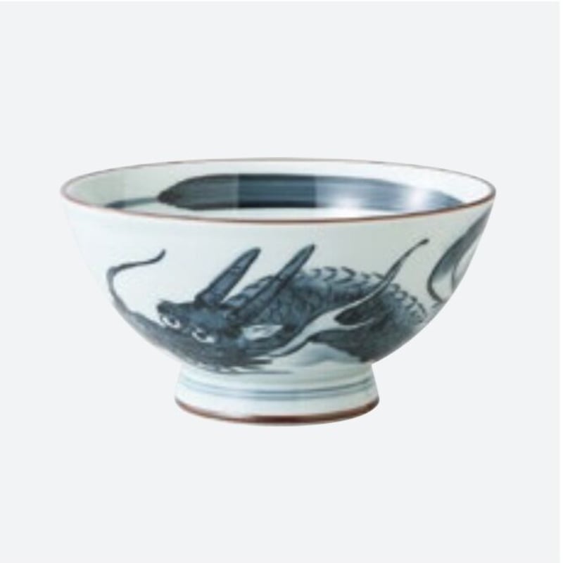 波佐見焼 龍絵 飯碗 特大 | つちや陶器店