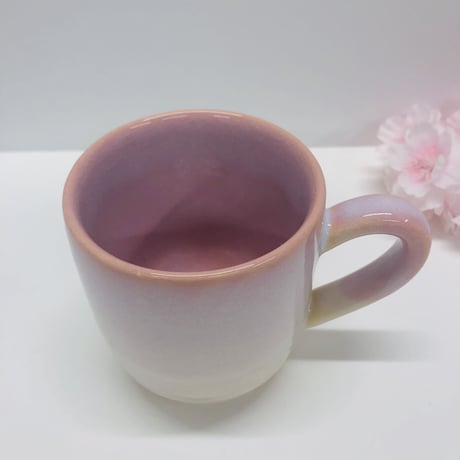 萩焼　マグカップ　つぼみ桜　椿秀窯