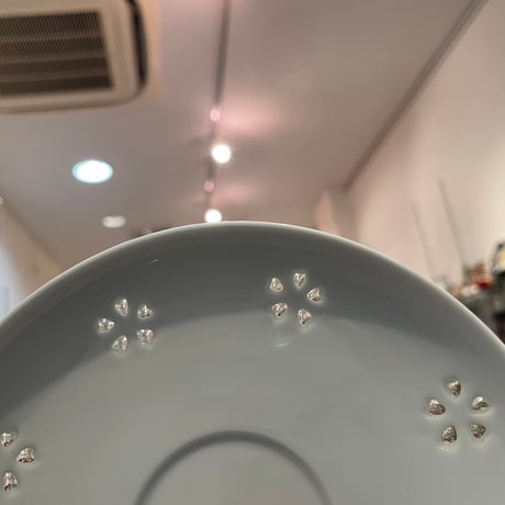 波佐見焼　花詰碗皿　紅茶碗皿　はさみ焼