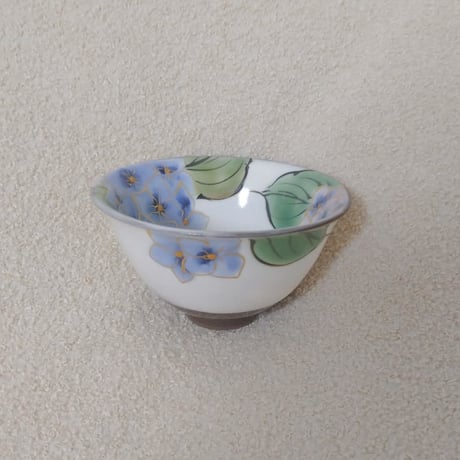 清水焼 陶あん 盃  紫陽花