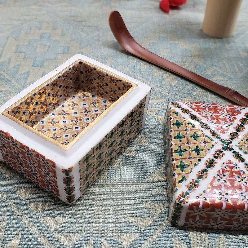 九谷焼　香合 九谷焼 河上龍三氏作 香合 一品作 | つちや陶器店